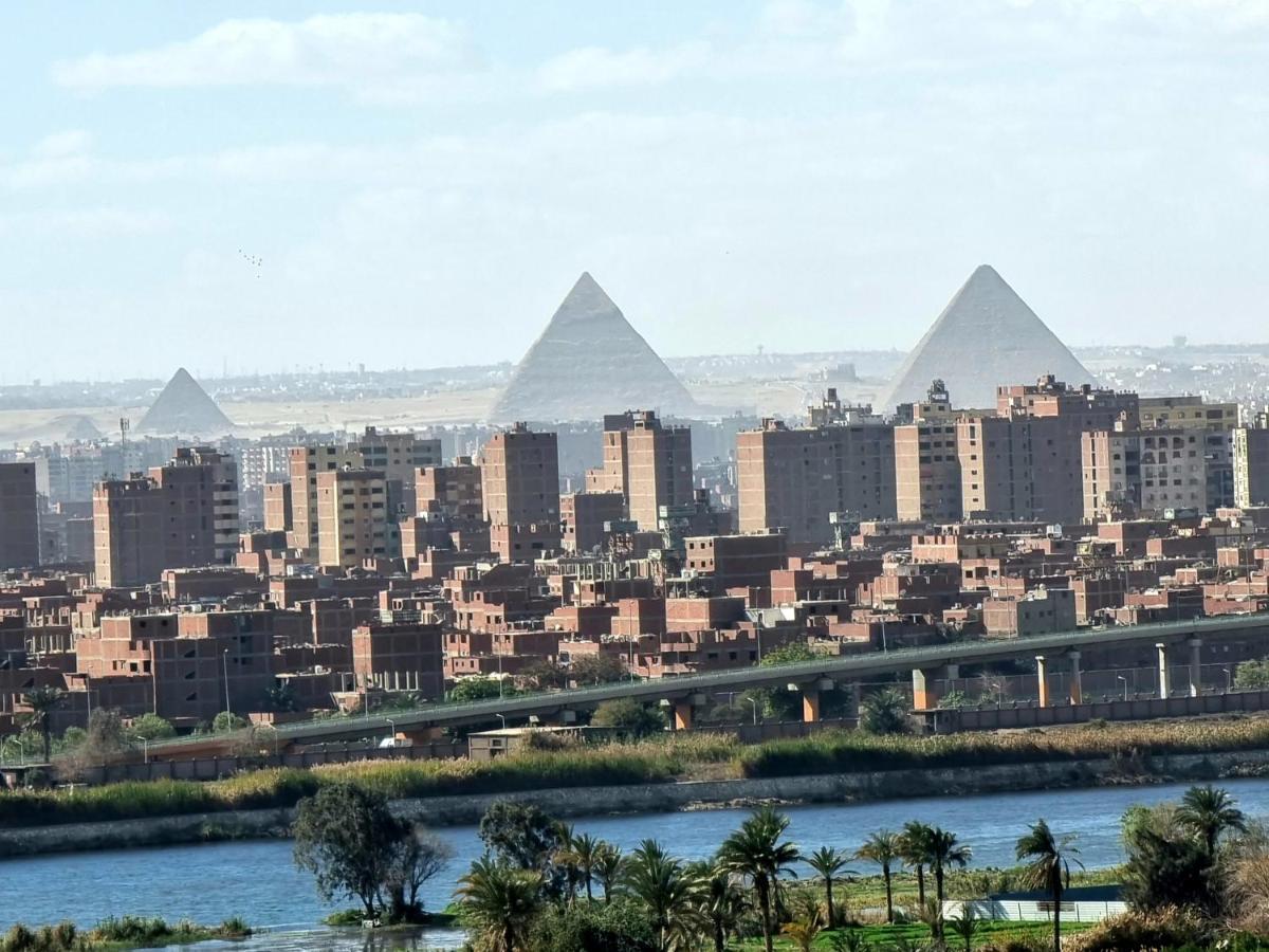 Amazing Nile View And Pyramids Apartment Kairó Kültér fotó